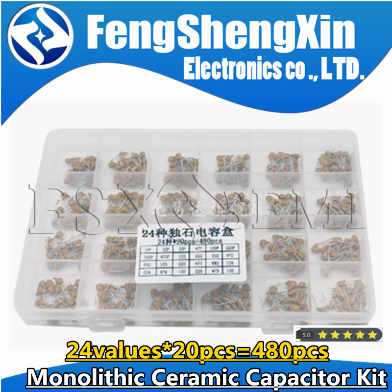 Capacitor Kit Assortment - 24 valores * 20 pces =
