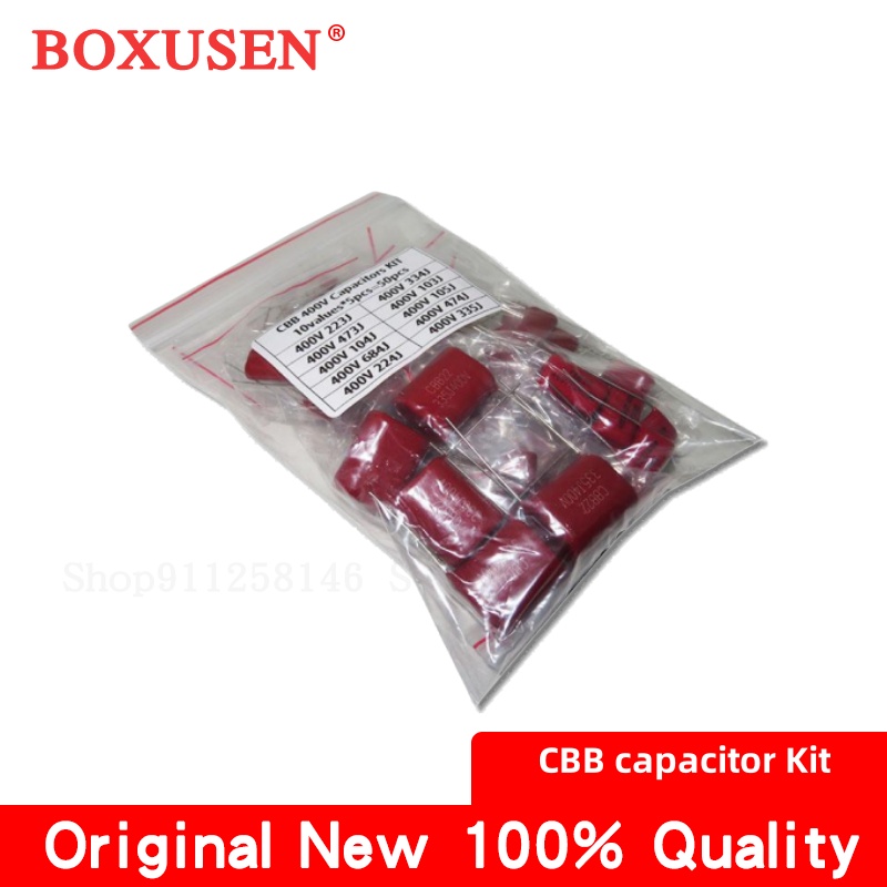 10valor * 5PCS = 50PCS 400V 10 - Capacitor Kit Assortment avaliação e preço