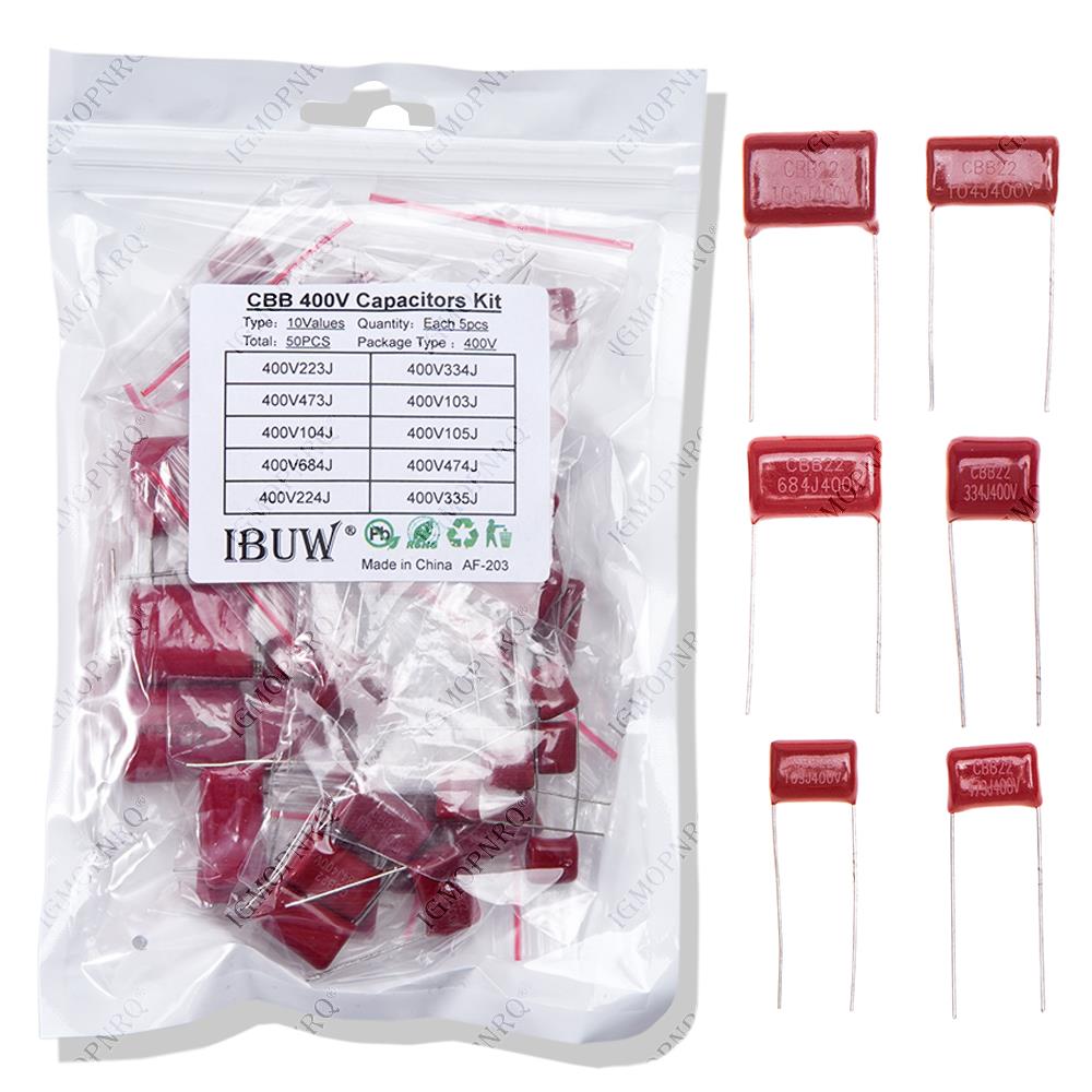 KIT 50PC = 10 valor * 5PCS Cap - Capacitor Kit Assortment avaliação e preço