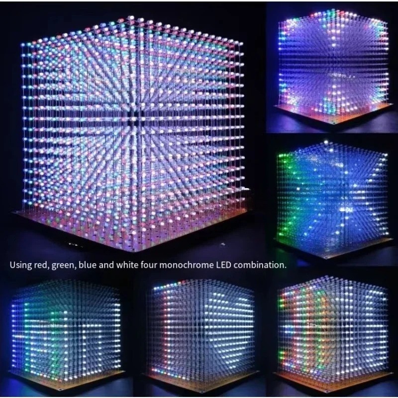 3 D16mini Light Cube Kit 16x16 - Diy With Electronics avaliação e preço