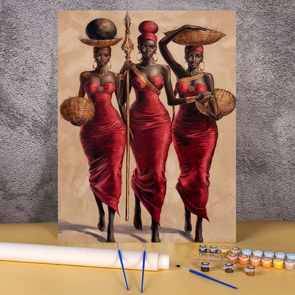 Mulher africana pintura por nú - Diy Elektronik avaliação e preço