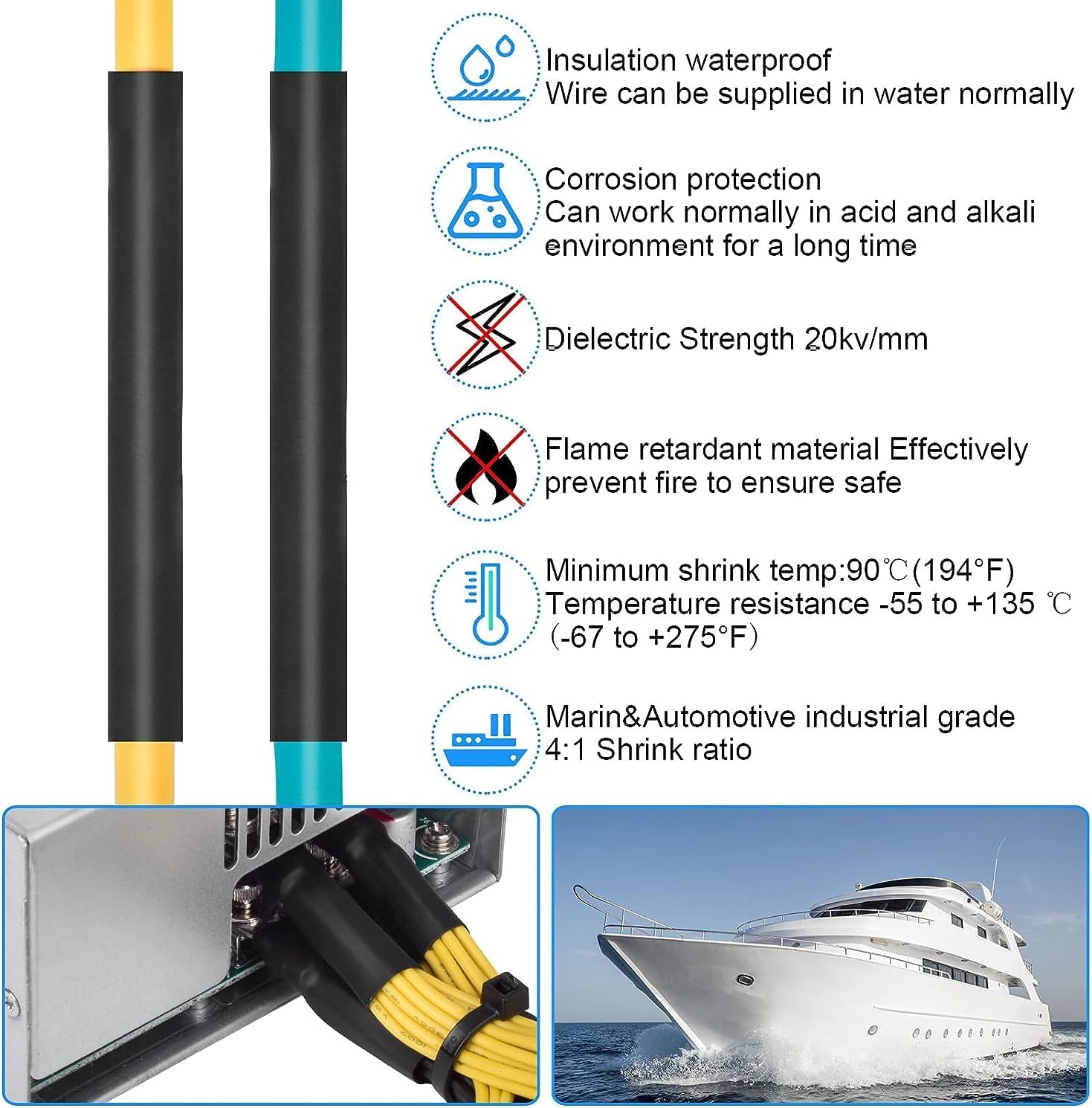 Tubo termo retrátil de 2m, 4:1 - Heat Shrink Tubing avaliação e preço
