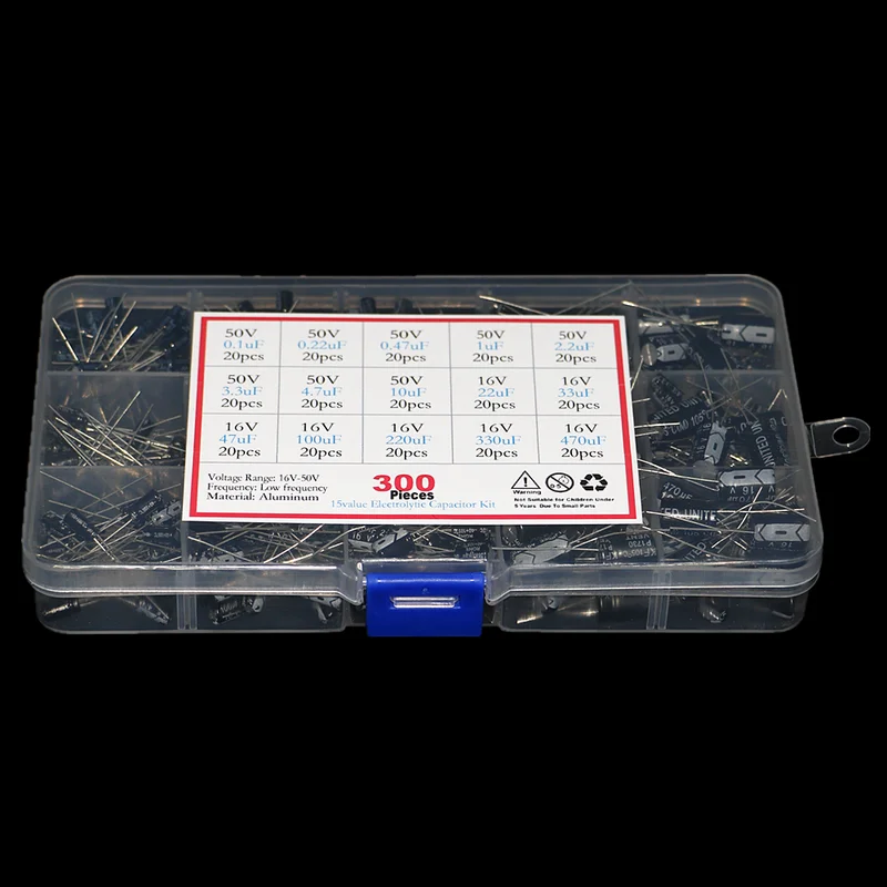 300pcs 15 tipos 16V 50V 0,1uf- - Capacitor Kit Assortment avaliação e preço