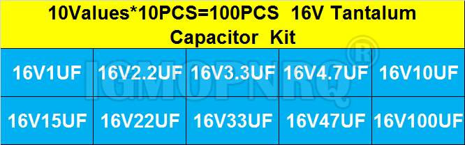 100 peças 10 valor * 10 peças  - Capacitor Kit Assortment avaliação e preço